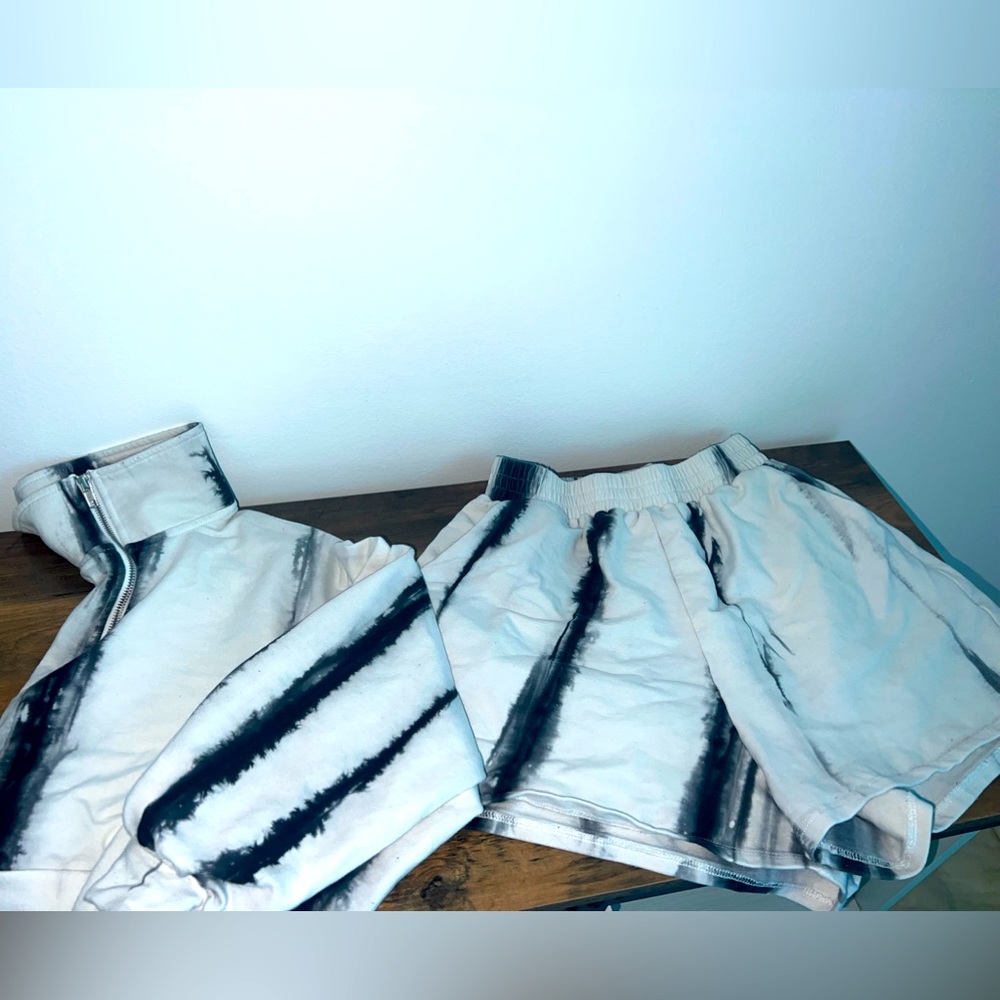 Tie dye cropped matching set